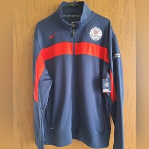 Nike Men's London 2024 Team Issued USA Olympic Podium Friends&Family Zip Jacket